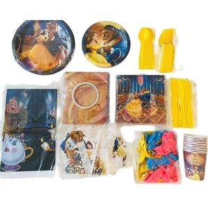 Disney Beauty and the Beast Birthday‎ Party Supplies Kit Plates Napkins